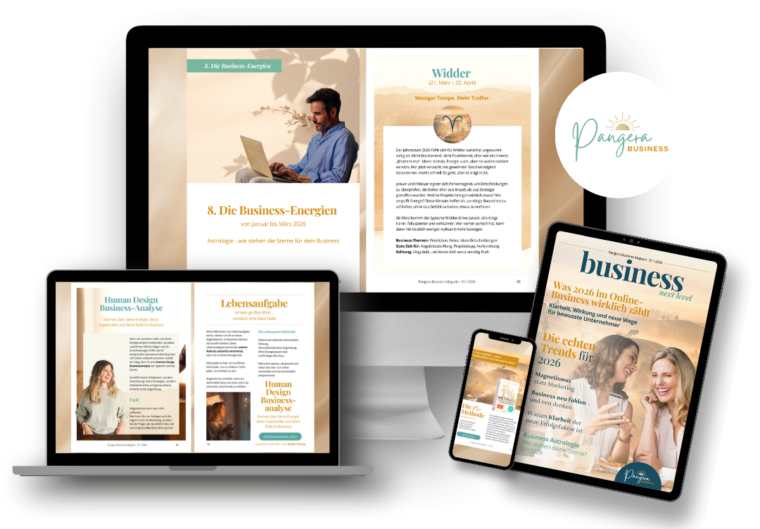 PANGERA Business Magazin Mockup + Logo