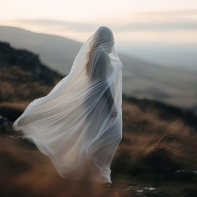 Petra Veith-Hintergrundbild-Frau mit einem Schleier verhüllt